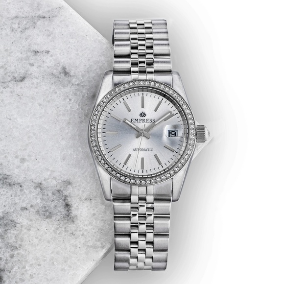 NWT Automatic Crystal Surround Bezel Watch main image 6